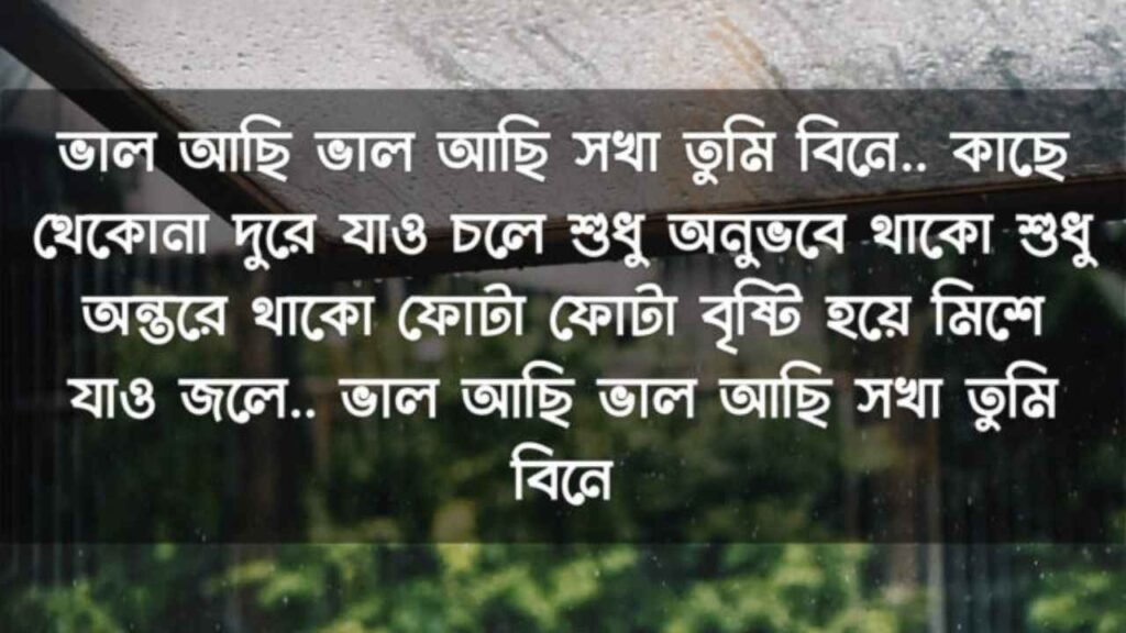 বৃষ্টি বিলাস নিয়ে ক্যাপশন