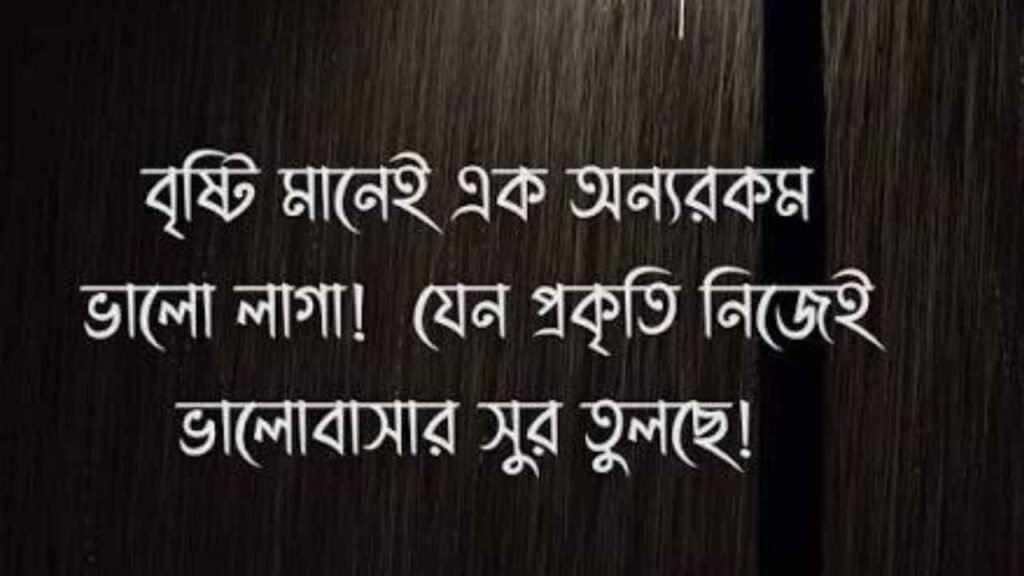 বৃষ্টি বিলাস নিয়ে ক্যাপশন